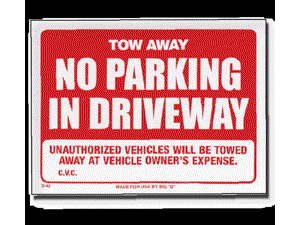 Bazic Products S-42-24 9 in. x 12 in. Tow Away Sign - Box of 24 Bazic Products S-42-24 9 in. x 12 in. Tow Away Sign - Box of 24