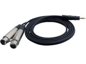PylePro PCBL38FT6 6 Ft 12 Gauge 3.5mm Male To Dual XLR Female Cable PylePro PCBL38FT6 6 Ft 12 Gauge 3.5mm Male To Dual XLR Female Cable