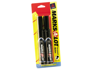 Avery 07902 2 Count Black Marks-A-Lot Permanent Marker - Pack of 6 Avery 07902 2 Count Black Marks-A-Lot Permanent Marker - Pack of 6