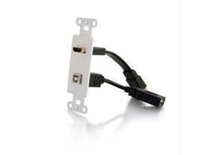 C2g Hdmi And Usb Pass-through Decora Style Wall Plate - White - 39702 C2g Hdmi And Usb Pass-through Decora Style Wall Plate - White - 39702