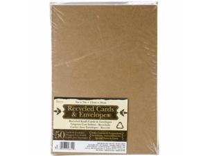 A7 Cards & Envelopes (5"X7") 50/Pkg-Kraft A7 Cards & Envelopes (5"X7") 50/Pkg-Kraft