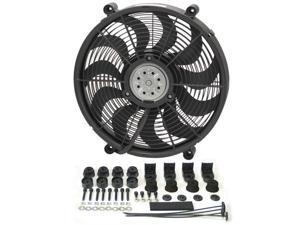 DERALE 16217 17 In. High Output Single Rad Pusher & Puller Fan With Premium Mount Kit DERALE 16217 17 In. High Output Single Rad Pusher & Puller Fan With Premium Mount Kit