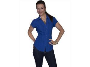 Scully PSL-066-DZB-XL Female Cantina Shirt - Dazzling Blue, Extra Large Scully PSL-066-DZB-XL Female Cantina Shirt - Dazzling Blue, Extra Large