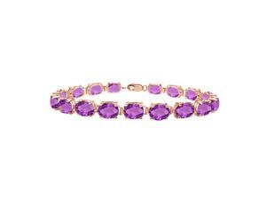 Fine Jewelry Vault UBBR57AGVRAM Amethyst Tennis Bracelet Oval Cut in Prong Set 14K Rose Gold Vermeil.15 CT. TGW 7 in. Fine Jewelry Vault UBBR57AGVRAM Amethyst Tennis Bracelet Oval Cut in Prong Set 14K Rose Gold Vermeil.15 CT. TGW 7 in.