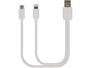 ILIVE IAT06W Dual Lightning(R) & Micro USB Cable, 12.6" ILIVE IAT06W Dual Lightning(R) & Micro USB Cable, 12.6"