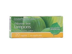 Seventh Generation Chlorine Free Organic Cotton Tampons - Regular -- 20 Tampons Seventh Generation Chlorine Free Organic Cotton Tampons - Regular -- 20 Tampons