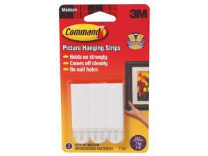3M 17201 Command Medium Picture Hanging Strips 3 sets of strips 3M 17201 Command Medium Picture Hanging Strips 3 sets of strips