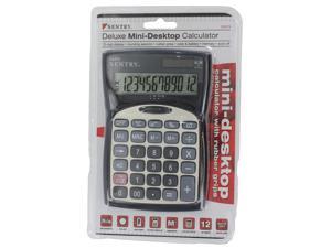 Sentry CA275 Mini Desktop Calculator with Clock Silver Sentry CA275 Mini Desktop Calculator with Clock Silver