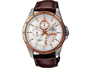 Casio EF341L-7A Stainless Steel Edifice Rose Two Tone Dial Quartz Date Retrograde Day Casio EF341L-7A Stainless Steel Edifice Rose Two Tone Dial Quartz Date Retrograde Day