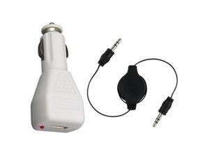 Retractable 3.5mm Audio Extension Cable M / M-Black + USB Car Charger Adapter for iPhone® 3G 3GS Retractable 3.5mm Audio Extension Cable M / M-Black + USB Car Charger Adapter for iPhone® 3G 3GS