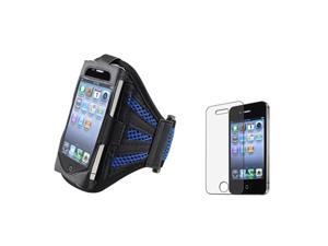 Black/Dark Blue Armband Sportband Case Cover+MATTE LCD Protector compatible with iPhone® 4 4S Black/Dark Blue Armband Sportband Case Cover+MATTE LCD Protector compatible with iPhone® 4 4S