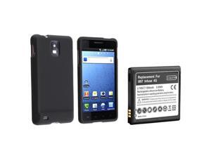 Black Rubber Hard Cover Skin Case+Li-lon Battery compatible with Samsung© Infuse 4G AT&T New Black Rubber Hard Cover Skin Case+Li-lon Battery compatible with Samsung© Infuse 4G AT&T New