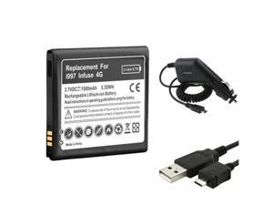 compatible with Samsung© Infuse 4G i997 Micro USB Car Charger+Stardar Li-ion Battery+Cable compatible with Samsung© Infuse 4G i997 Micro USB Car Charger+Stardar Li-ion Battery+Cable