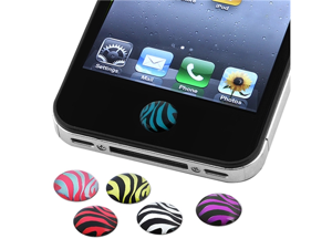 INSTEN 6 Pieces Zebra Patterns Home Button Sticker compatible with new Apple® iPhone® 4S INSTEN 6 Pieces Zebra Patterns Home Button Sticker compatible with new Apple® iPhone® 4S