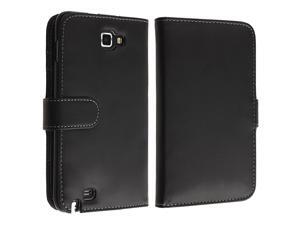 Leather Wallet Case with Card Holder compatible with Samsung© Galaxy Note N7000, Black Leather Wallet Case with Card Holder compatible with Samsung© Galaxy Note N7000, Black