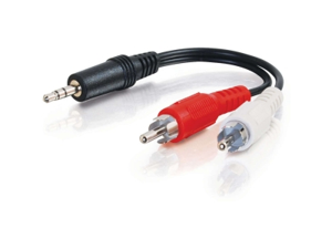 C2G 3ft Value Series One 3.5mm Stereo Male To Two RCA Stereo Male Y-Cable C2G 3ft Value Series One 3.5mm Stereo Male To Two RCA Stereo Male Y-Cable