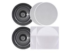 PYLE PDIC106 10.0" In-Wall / In-Ceiling Dual Stereo Speakers, 250 Watt, 2-Way, Flush Mount Pair PYLE PDIC106 10.0" In-Wall / In-Ceiling Dual Stereo Speakers, 250 Watt, 2-Way, Flush Mount Pair