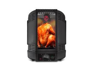 NutriChef Black Vertical Countertop Rotisserie Rotating Oven PKRT16BK NutriChef Black Vertical Countertop Rotisserie Rotating Oven PKRT16BK