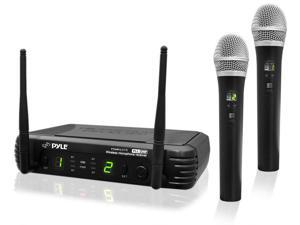PylePro - Premier Series Professional 2-Channel UHF Wireless Handheld Microphone System with Selectable Frequencies PylePro - Premier Series Professional 2-Channel UHF Wireless Handheld Microphone System with Selectable Frequencies