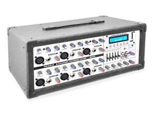 Pyle 6-Channel 600 Watt Bluetooth Mixer with Balanced Mic & Line Inputs, USB & SD Card Readers Pyle 6-Channel 600 Watt Bluetooth Mixer with Balanced Mic & Line Inputs, USB & SD Card Readers