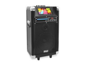 Karaoke Vibe Bluetooth Multimedia PA System with 10'' Woofer, 7'' Screen, DVD Player, VHF Wireless Microphone, 400 Watt Karaoke Vibe Bluetooth Multimedia PA System with 10'' Woofer, 7'' Screen, DVD Player, VHF Wireless Microphone, 400 Watt