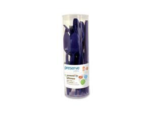Preserve On-The-Go 24-Piece Cutlery Set, Midnight Blue, (Pack of 12) Preserve On-The-Go 24-Piece Cutlery Set, Midnight Blue, (Pack of 12)