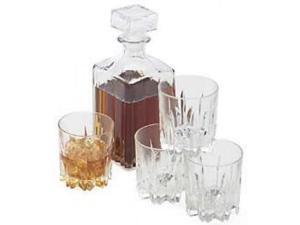 Excalibur Whiskey 5 Piece Decanter Gift Set - Made In Italy Excalibur Whiskey 5 Piece Decanter Gift Set - Made In Italy