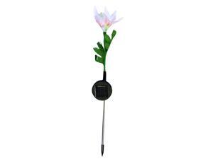 Pink Flower LED Solar Garden Yard Stake Lamp Light Multicolor Changing Pink Flower LED Solar Garden Yard Stake Lamp Light Multicolor Changing