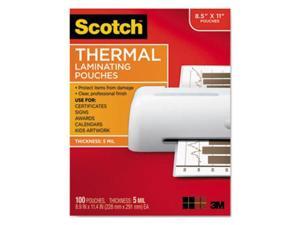 TP5854100 3M Letter Size Thermal Laminating Pouches, 5 mil, 11 1/2 x 9, 100/Pack TP5854100 3M Letter Size Thermal Laminating Pouches, 5 mil, 11 1/2 x 9, 100/Pack