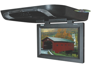 Pyle - 17'' Flip Down Monitor w/ Built in DVD/ SD/ USB Player w/ Wireless FM Modulator & IR Transmitter Pyle - 17'' Flip Down Monitor w/ Built in DVD/ SD/ USB Player w/ Wireless FM Modulator & IR Transmitter
