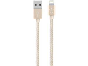 Belkin - MIXIT UP 4ft Metallic Lightning to USB Cable, Gold Belkin - MIXIT UP 4ft Metallic Lightning to USB Cable, Gold