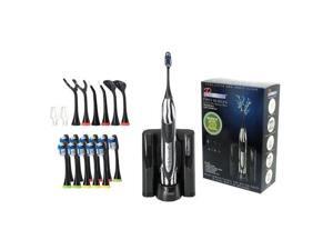 Pursonic S520BZ Sonic movement Rechargeable Electric Toothbrush W/ BONUS 12 Brusheads 2 Tongue cleaners, 2 interdental brush heads and 2 floss holders Pursonic S520BZ Sonic movement Rechargeable Electric Toothbrush W/ BONUS 12 Brusheads 2 Tongue cleaners, 2 interdental brush heads and 2 floss holders