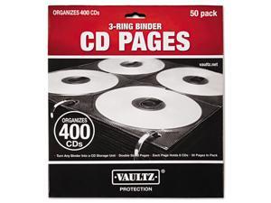 Two-Sided CD Refill Pages for Three-Ring Binder, 50/Pack - VZ01415 Two-Sided CD Refill Pages for Three-Ring Binder, 50/Pack - VZ01415