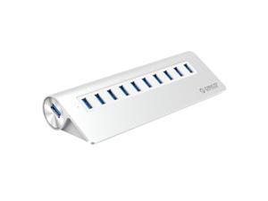 ORICO Aluminum 10 Port USB3.0 Hub with 3.3Ft. USB Cable for Smartphones, Tablets, Laptops, Desktops, and Other Apple Devices -Silver (M3H10-V1-US) ORICO Aluminum 10 Port USB3.0 Hub with 3.3Ft. USB Cable for Smartphones, Tablets, Laptops, Desktops, and Other Apple Devices -Silver (M3H10-V1-US)