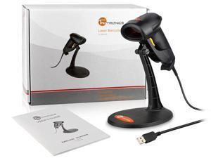 Taotronics TT-BS003 Black USB Automatic Wired Handheld Laser Barcode Scanner With Hands Free Adjustable Stand Bracket Taotronics TT-BS003 Black USB Automatic Wired Handheld Laser Barcode Scanner With Hands Free Adjustable Stand Bracket