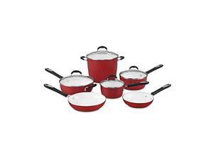 Cuisinart 59-10R Elements Nonstick 10-Piece Cookware Set, Red Cuisinart 59-10R Elements Nonstick 10-Piece Cookware Set, Red