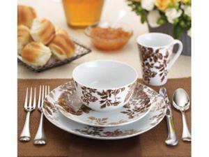 Paula Deen Set of 4 Tatnall Street Salad Plates, Coffee Bean Paula Deen Set of 4 Tatnall Street Salad Plates, Coffee Bean