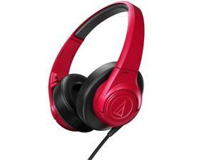 Audio-Technica Red ATH-AX3RD 3.5mm Connector Over-Ear Headphones Audio-Technica Red ATH-AX3RD 3.5mm Connector Over-Ear Headphones