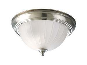 Progress Lighting Melon Glass One-Light Flush Mount - P3816-09 Progress Lighting Melon Glass One-Light Flush Mount - P3816-09