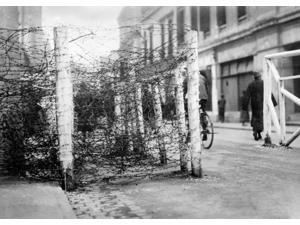 China Shanghai 1927 Nbarbed Wire Blockade On A Street In Shanghai China Photograph 1927 Poster Print by (18 x 24) China Shanghai 1927 Nbarbed Wire Blockade On A Street In Shanghai China Photograph 1927 Poster Print by (18 x 24)