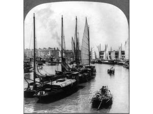 China Shanghai C1902 Nchinese Gunboats On The Yangtze River Shanghai China Stereograph C1902 Poster Print by (18 x 24) China Shanghai C1902 Nchinese Gunboats On The Yangtze River Shanghai China Stereograph C1902 Poster Print by (18 x 24)