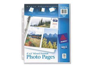 Photo Pages For Six 4 X 6 Mixed Format Photos, 3-Hole Punched, 10/Pack Photo Pages For Six 4 X 6 Mixed Format Photos, 3-Hole Punched, 10/Pack