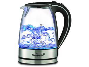 Brentwood Stainless Steel KT-1900BK Royal 1.7-liter Cordless Tea Kettle, Blue LED Brentwood Stainless Steel KT-1900BK Royal 1.7-liter Cordless Tea Kettle, Blue LED