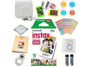 Fujifilm instax mini 8 accessories KIT WHITE includes - instant film 10 pack + deluxe bundle for fujifilm instax mini 8 camera Fujifilm instax mini 8 accessories KIT WHITE includes - instant film 10 pack + deluxe bundle for fujifilm instax mini 8 camera