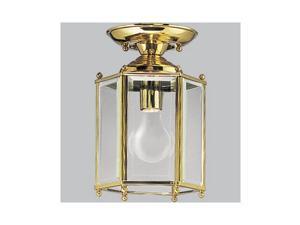 Progress Lighting Beveled Glass One-Light Flush Mount - P5834-10 Progress Lighting Beveled Glass One-Light Flush Mount - P5834-10