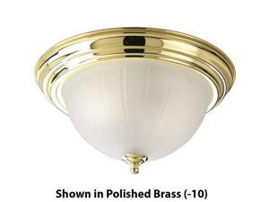 Progress Lighting Melon Glass Two-Light Flush Mount - P3817-09 Progress Lighting Melon Glass Two-Light Flush Mount - P3817-09