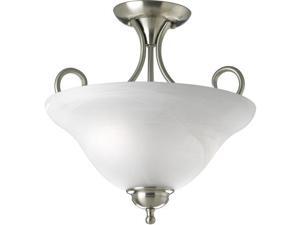 Progress Lighting Alabaster Glass Two-Light Flush Mount - P3460-09 Progress Lighting Alabaster Glass Two-Light Flush Mount - P3460-09