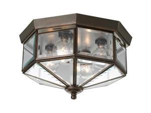 Progress Lighting Beveled Glass Four-Light Flush Mount - P5789-20 Progress Lighting Beveled Glass Four-Light Flush Mount - P5789-20