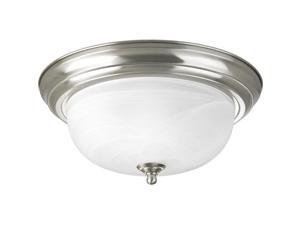 Progress Lighting Alabaster Two-Light Flush Mount - P3925-09 Progress Lighting Alabaster Two-Light Flush Mount - P3925-09