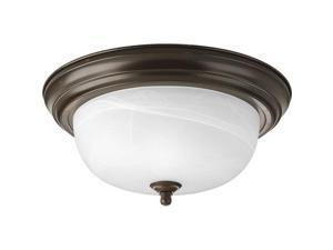 Progress Lighting Alabaster Two-Light Flush Mount - P3925-20 Progress Lighting Alabaster Two-Light Flush Mount - P3925-20